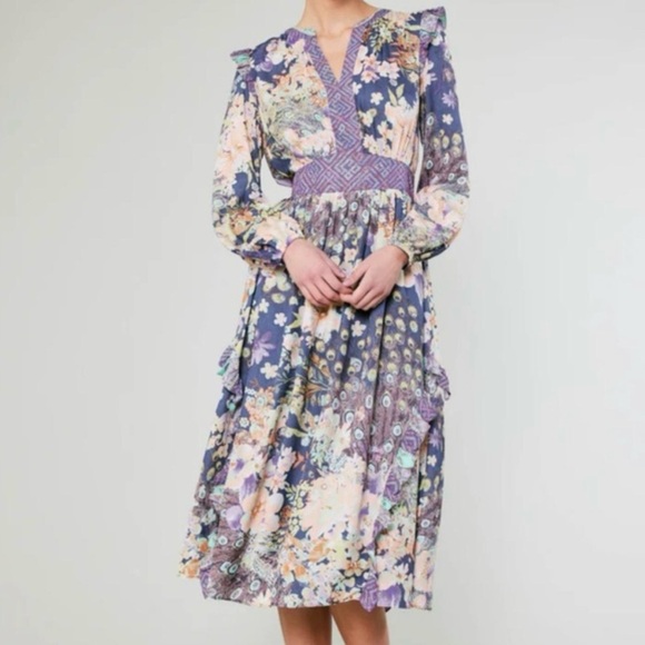 Anthropologie Sundress with Bishop Sleeves - Picture 1 of 7